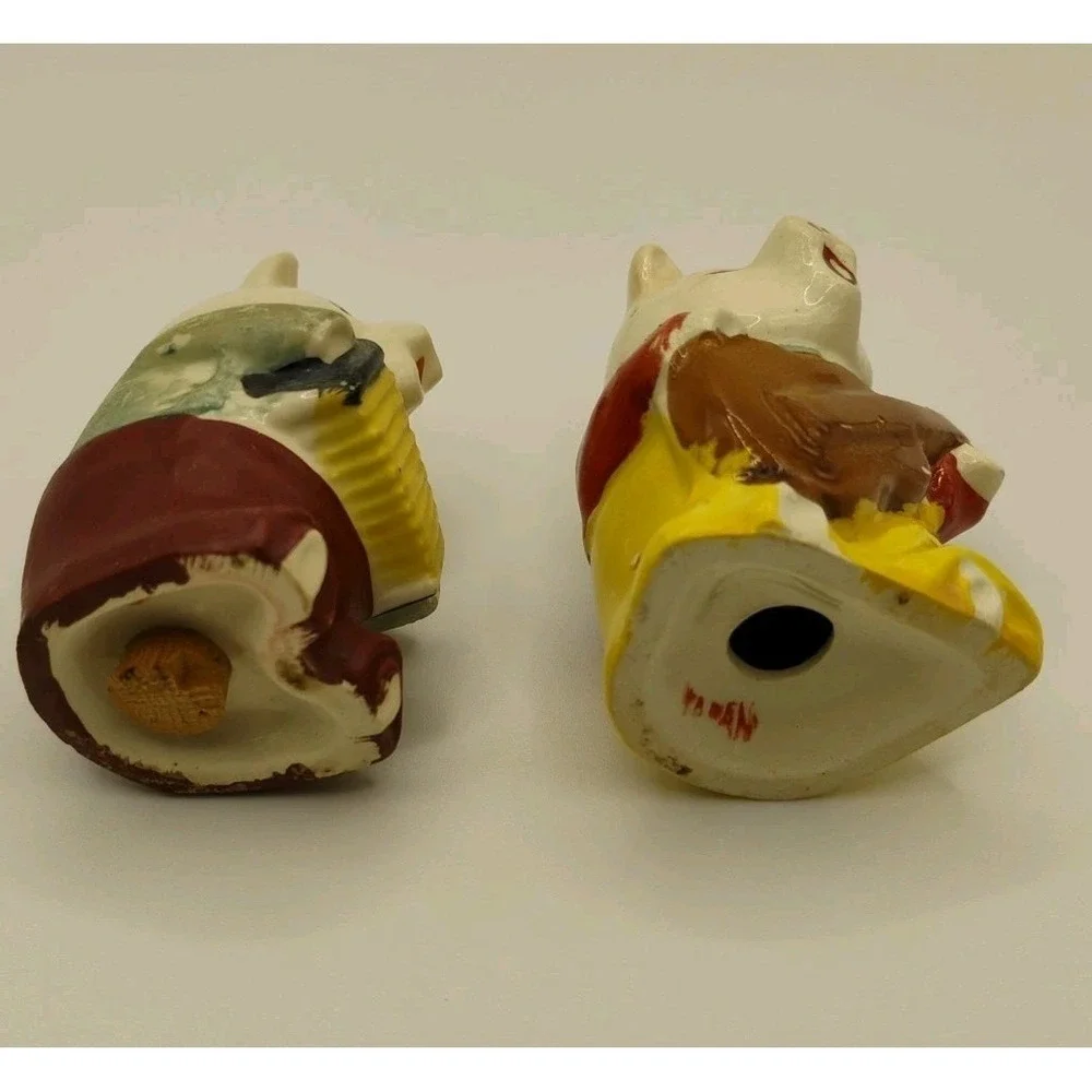 Anthropomorphic  Vintage Salt and Pepper Shakers Pig Musician Accordion Guitar